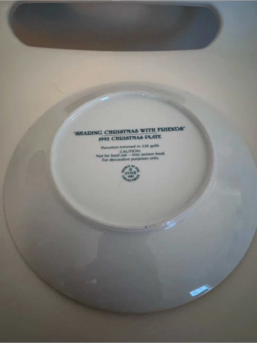 Vintage 1992 Avon Christmas Friends Woodland Animals 22K Gold Plate 8 Inch